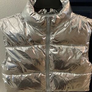 Forever 21 Shimmering Silver Vest